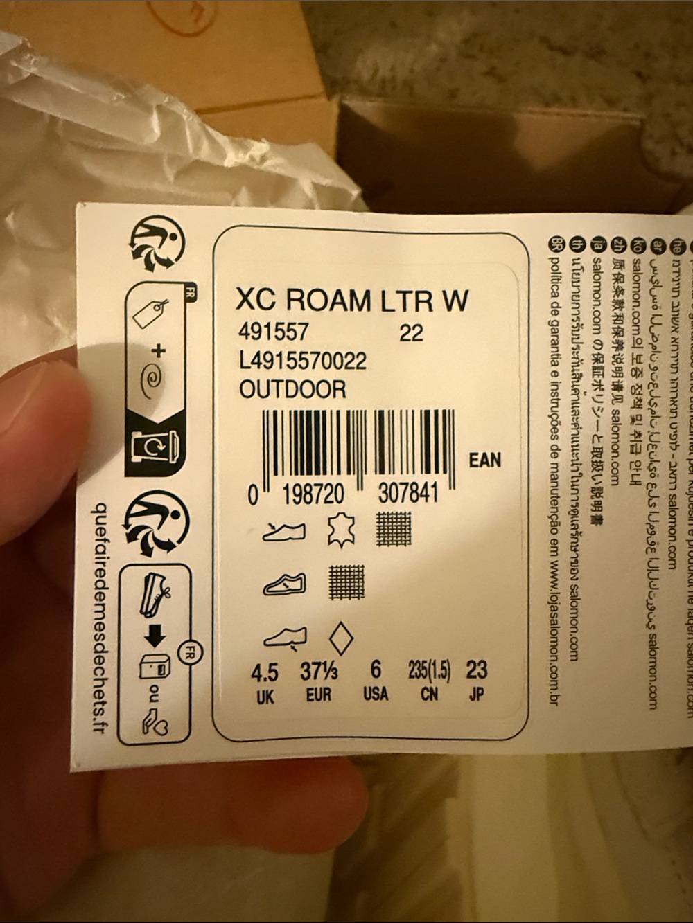 Salomon XC Roam Leather Size 6 Almond Milk - Picture 17 of 17